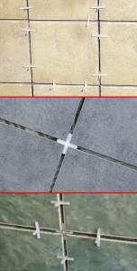 Options pour l'installation de croix lors du collage de carreaux