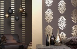 l'utilisation de papier peint métallique à l'intérieur