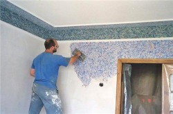application de papier peint liquide