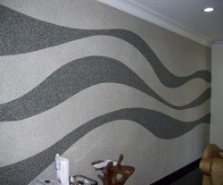 papier peint liquide sur le mur