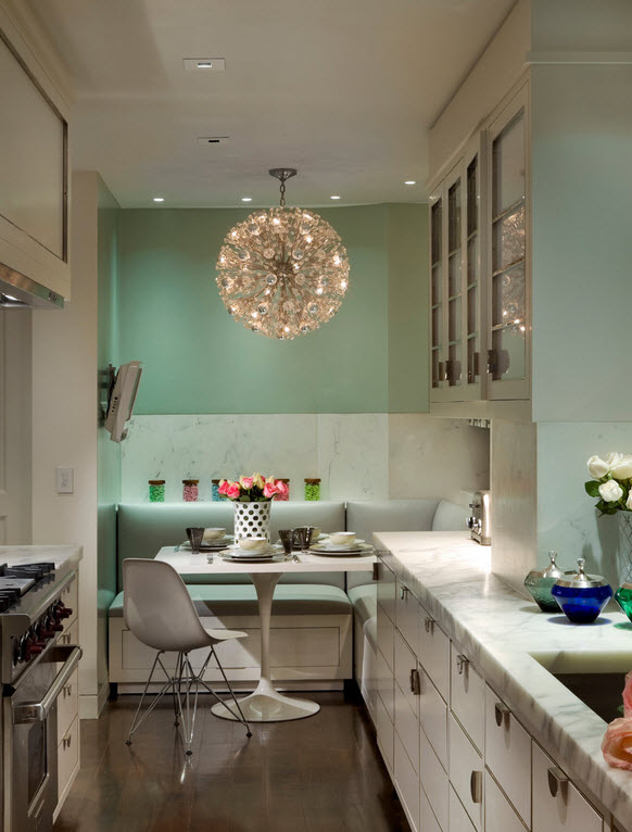 Concevez une petite cuisine: 49 façons d'augmenter visuellement l'espace