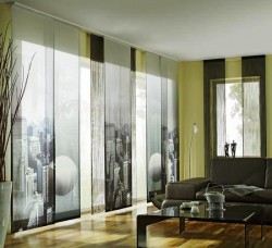 rideaux japonais dans le salon