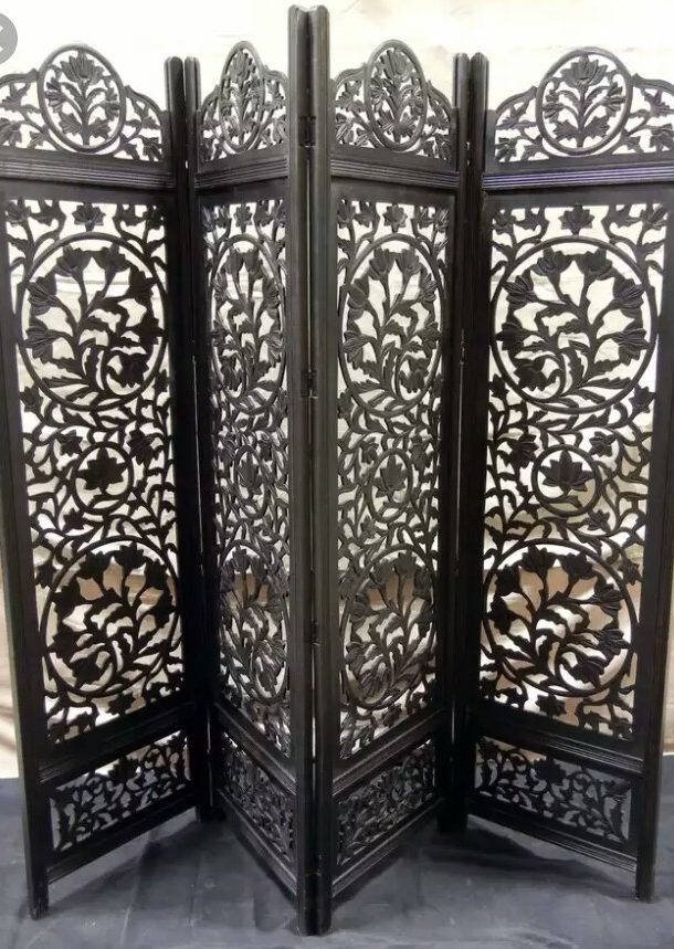 Paravent indien sculpté