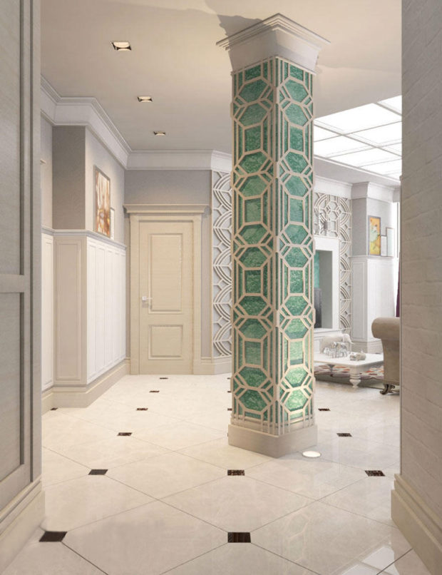 6 conseils pour décorer les colonnes à l'intérieur de l'appartement: matériaux, design, photo
