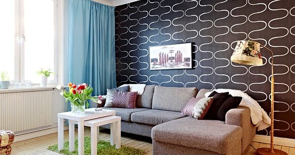 Papier peint noir sur le mur à l'intérieur: 6 conseils de design