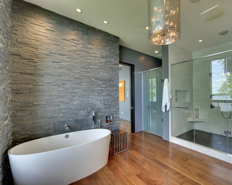 10 matériaux adaptés à la décoration murale dans la salle de bain