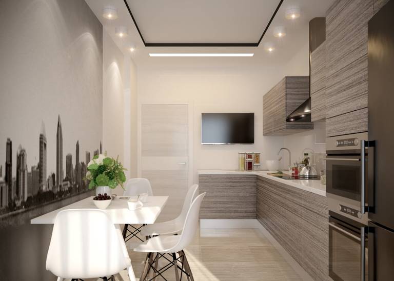 Conception de cuisine avec TV: 3 conseils + photos