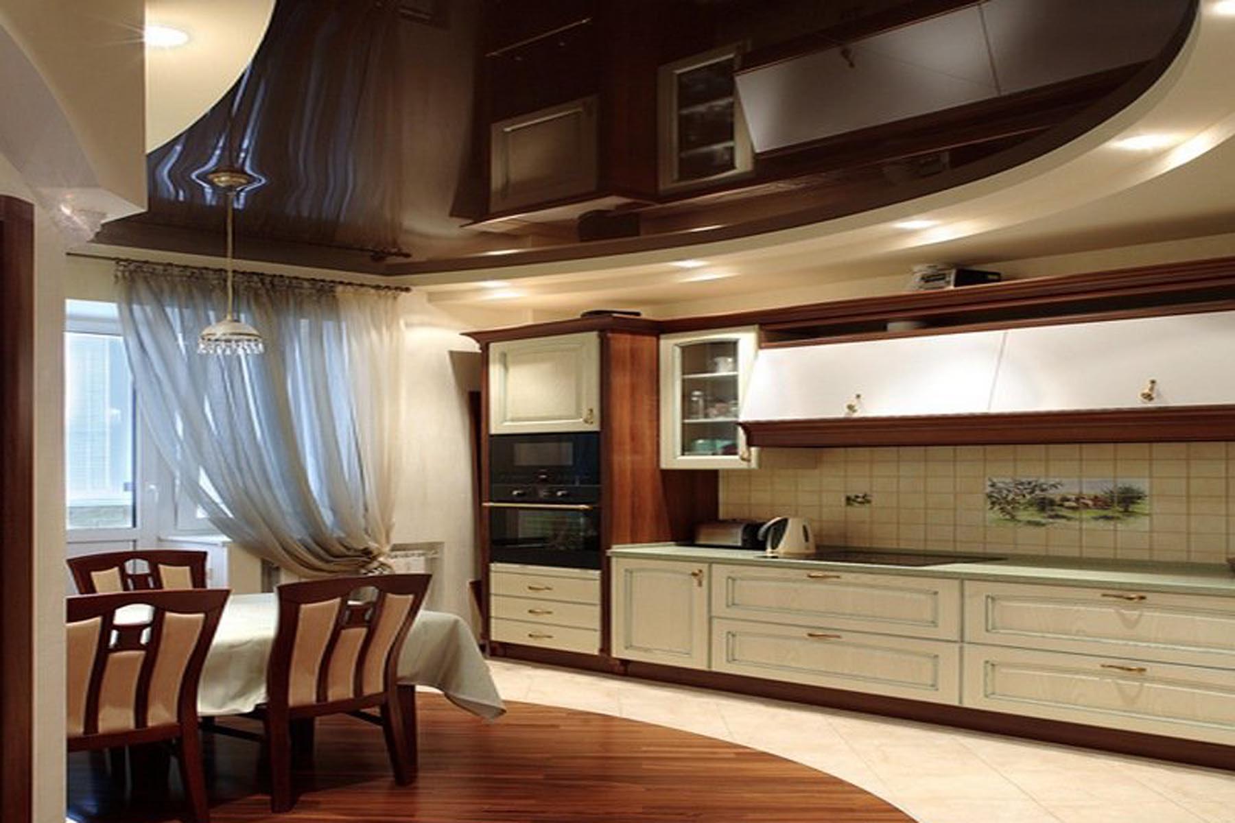 9 matériaux pour la finition du plafond dans la cuisine
