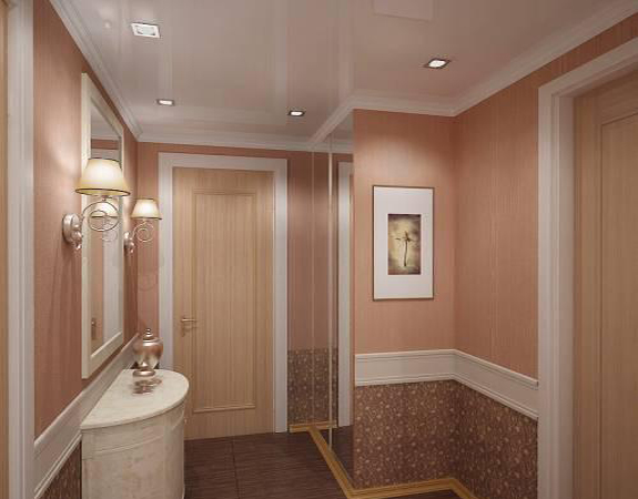 Comment choisir le papier peint pour le couloir: vue, couleur, combinaison