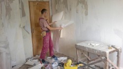 préparation pour la réparation de la chambre