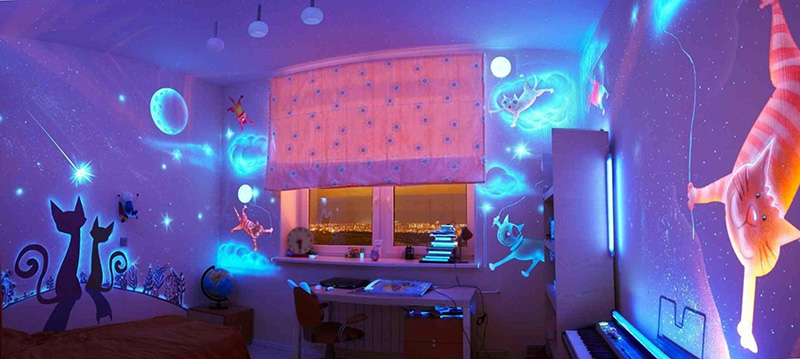 Papier peint lumineux: sélection et collage